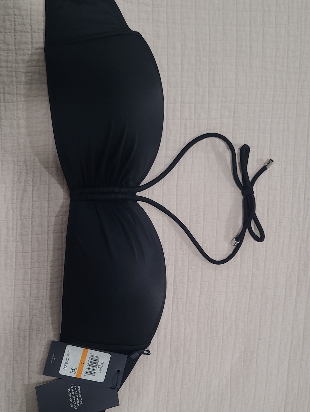 Tommy Hilfiger Black Strapless Bikini Top